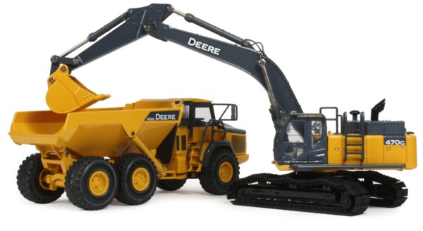 Deere 470G Tracked Excavator & Deere 460E ADT