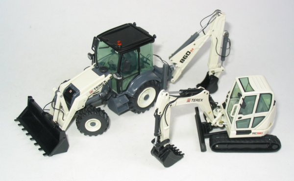 Terex 860SX Backhoe Loader and TC50 Tracked Excavator