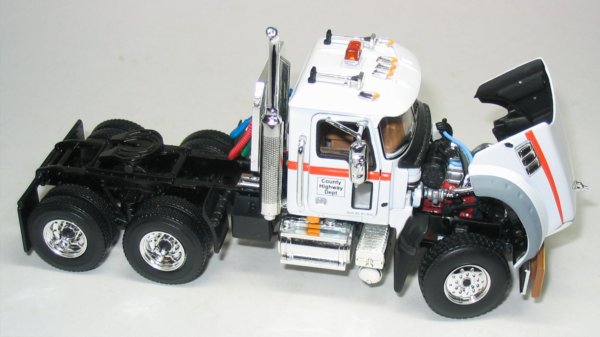 Mack Granite tractor with Talbert lowboy trailer