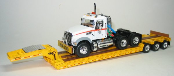 Mack Granite tractor with Talbert lowboy trailer