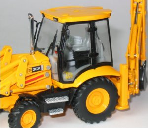 JCB 3CX Backhoe model in 1:50th scale