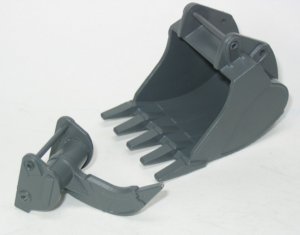 Liebherr R984C with quick coupler, bucket and ripper tooth