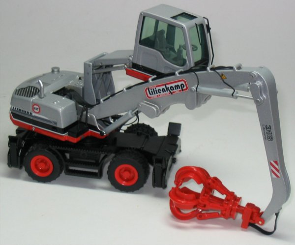 Liebherr A316 scrap handler in Lilienkamp livery