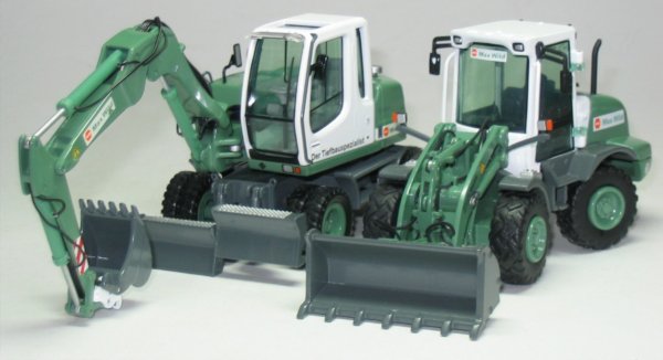 Liebherr L510 and A309 models in "Max Wild" livery